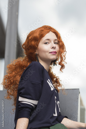 Portrait of a girl on the street