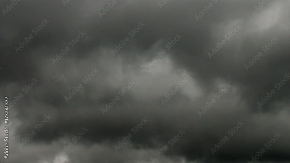 Dramatic rainy clouds timelapse, closeup view
