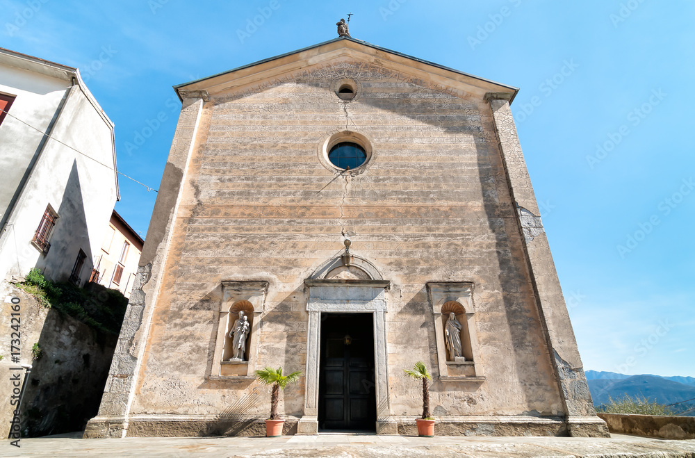 Sant Antonio Abate church of small village Cadegliano Viconago, province of Varese, Italy