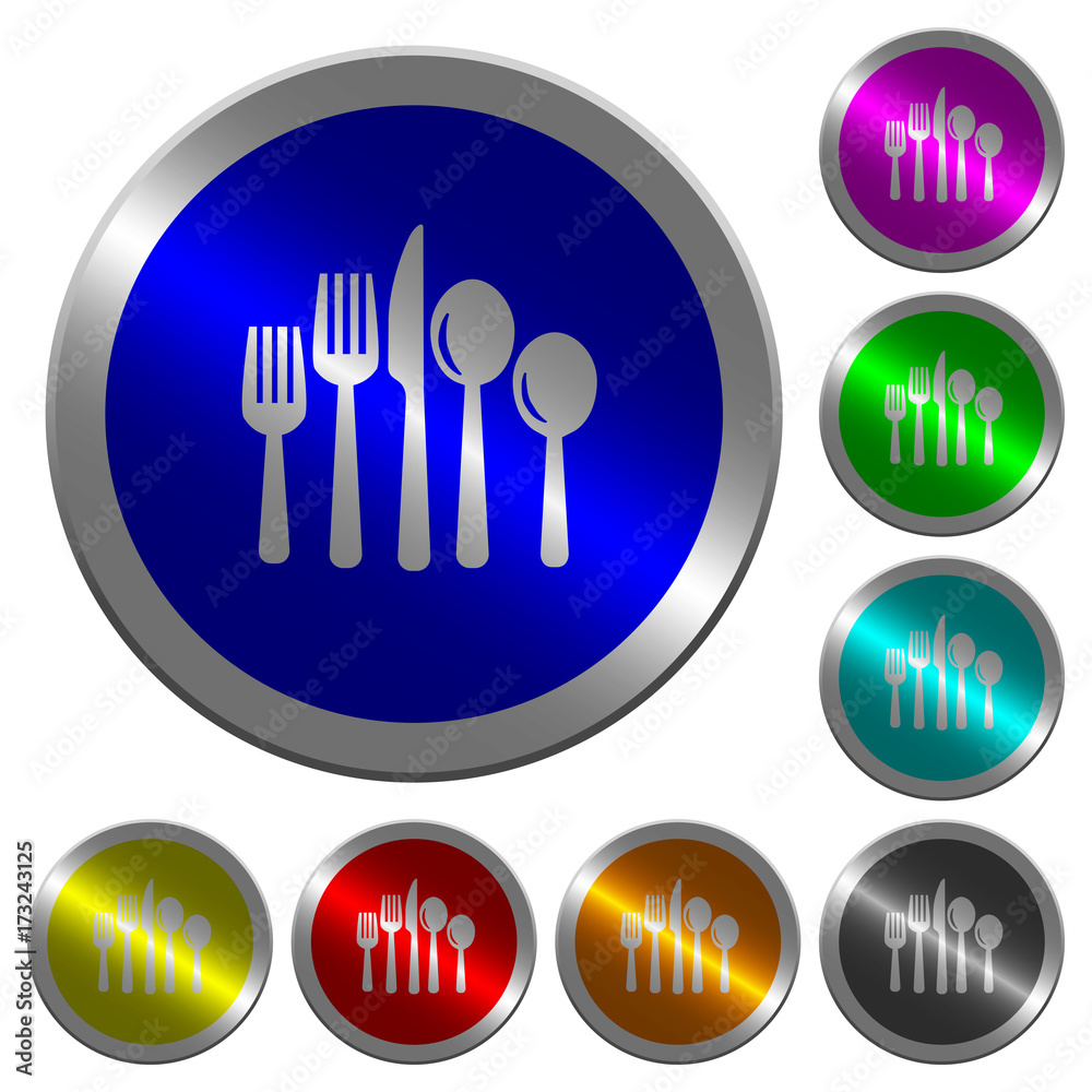 Cutlery luminous coin-like round color buttons Cutlery luminous coin-like round color buttons
