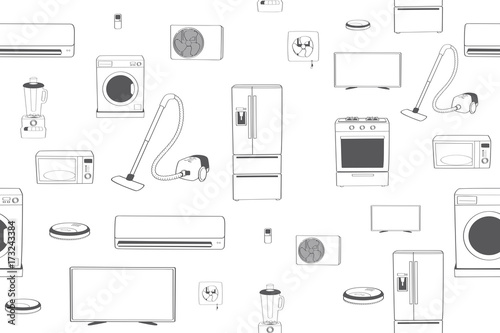 Home electronic appliances design element. Vector illustration