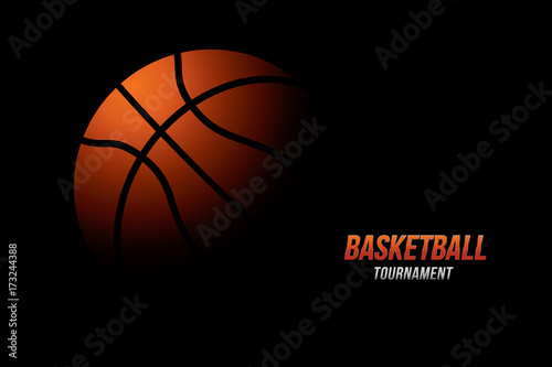 Basketball tournament design background. Vector illustration © Manovector