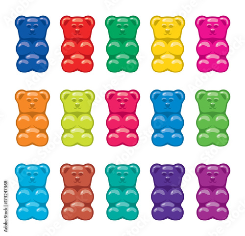 vector gummy bear candies