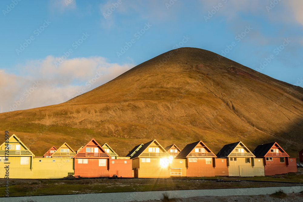 Colorful houses of Longyearbyen, Svalbard