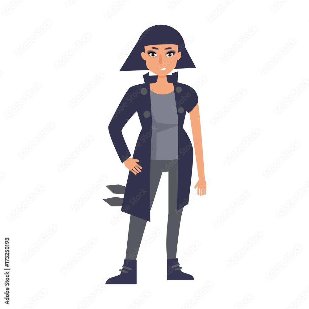 Goth. Vector. Cartoon. Isolated Goth. Vector. Cartoon. Isolated