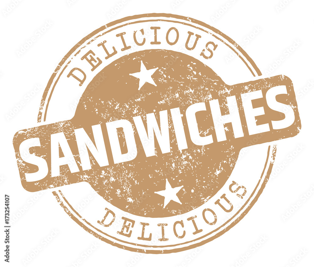 Obraz premium Sandwiches stamp