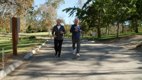 Wallpaper Mural Senior Couple Exercising With Run Through Park  Torontodigital.ca