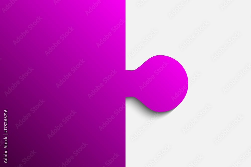 Vector Purple Piece Puzzle Jigsaw. 2 Step. Vector Purple Piece Puzzle Jigsaw. 2 Step.