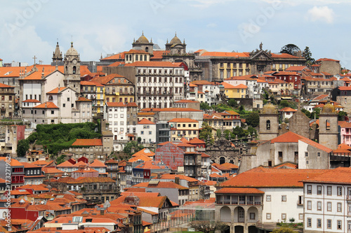 A view of the old town of Porto, Portugal 