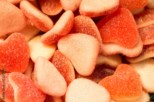 Heart shaperd delicious candy and sweets photo