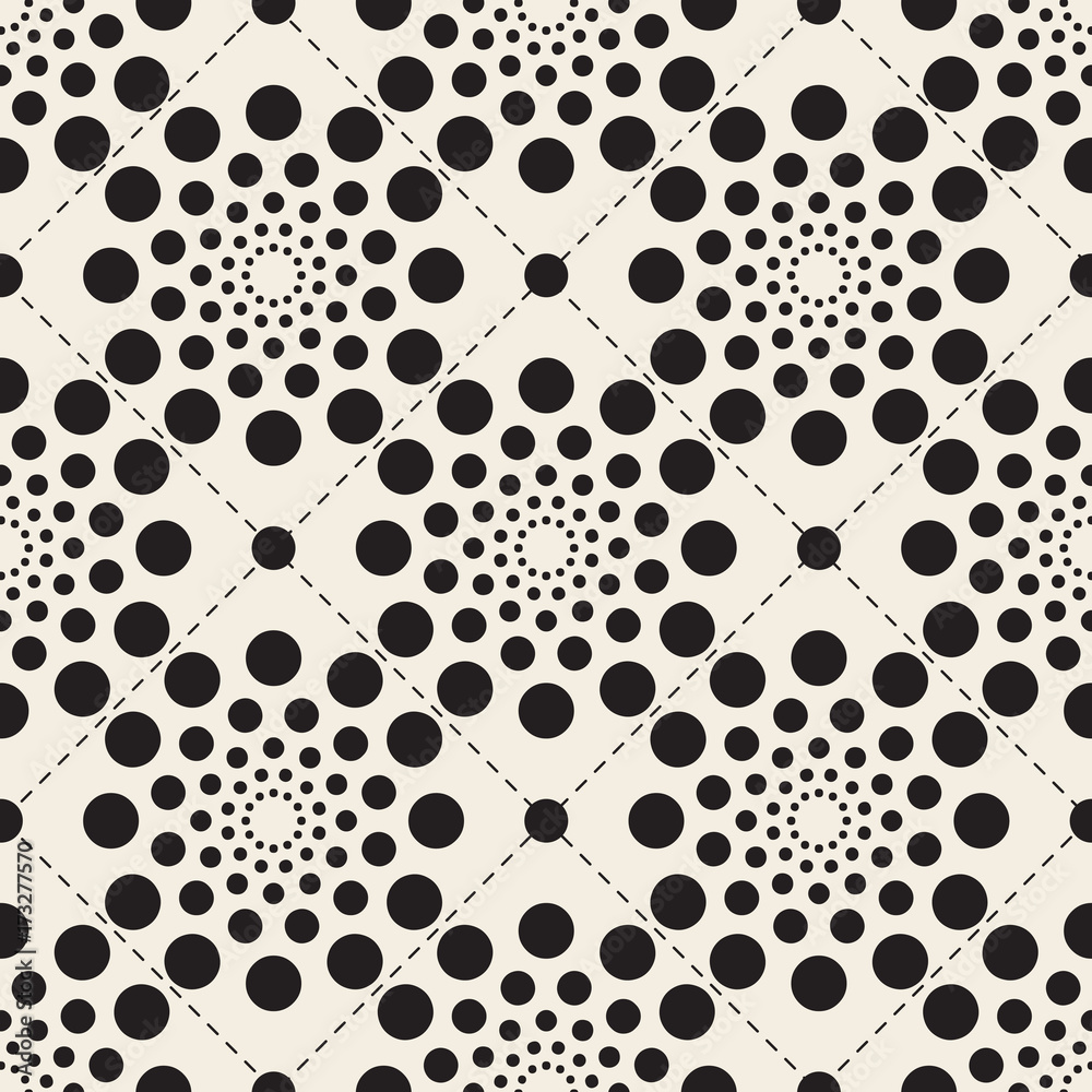 seamless monochrome abstract flower from polka dot pattern background seamless monochrome abstract flower from polka dot pattern background