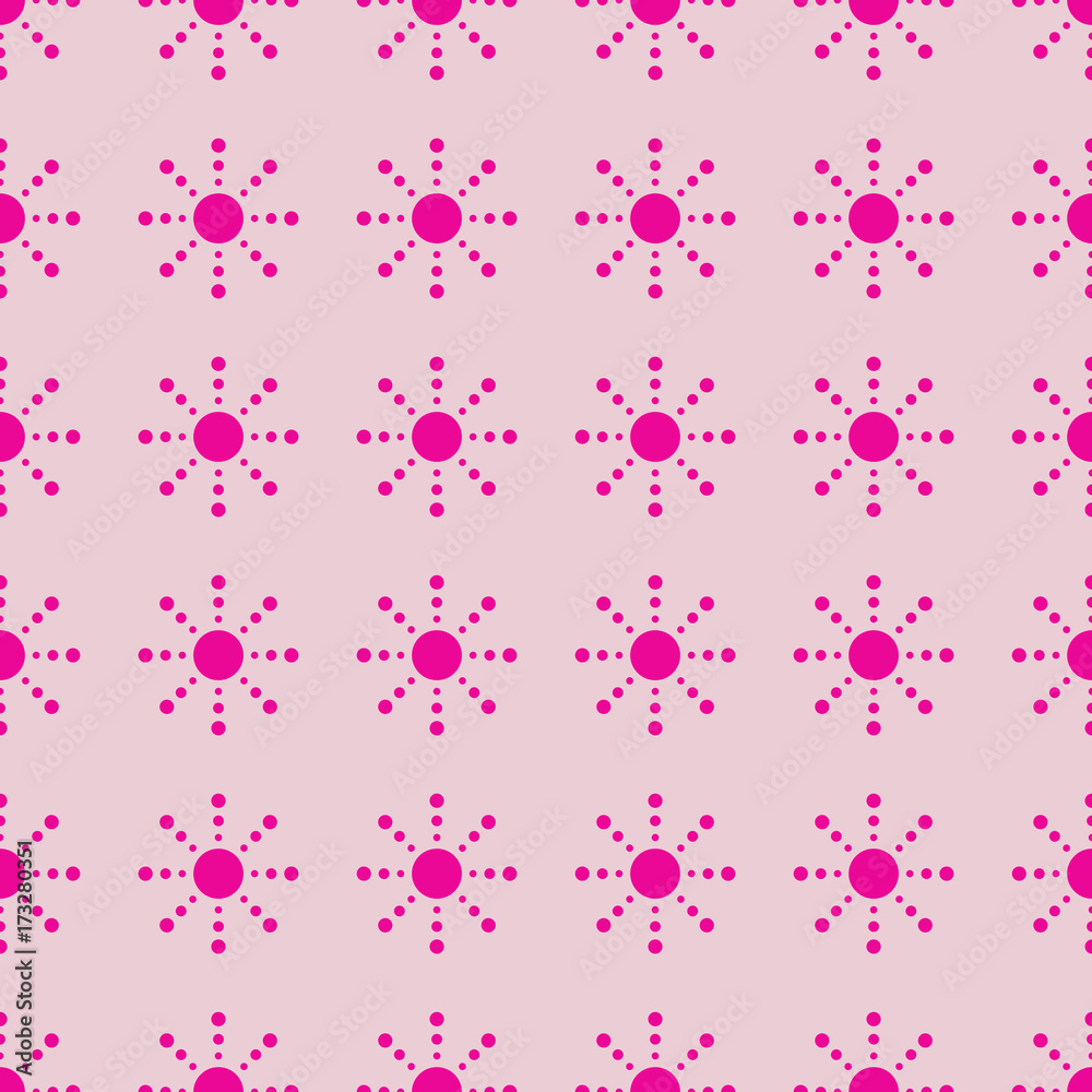 Sun vector illustration on a seamless pattern background