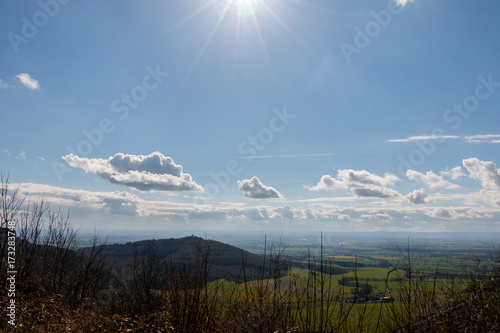 A view from the top of Sutton Bank, North York Moors, Yorkshire, England photo