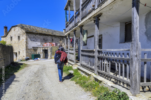 Pilgrim visits the monastery Xenophon photo