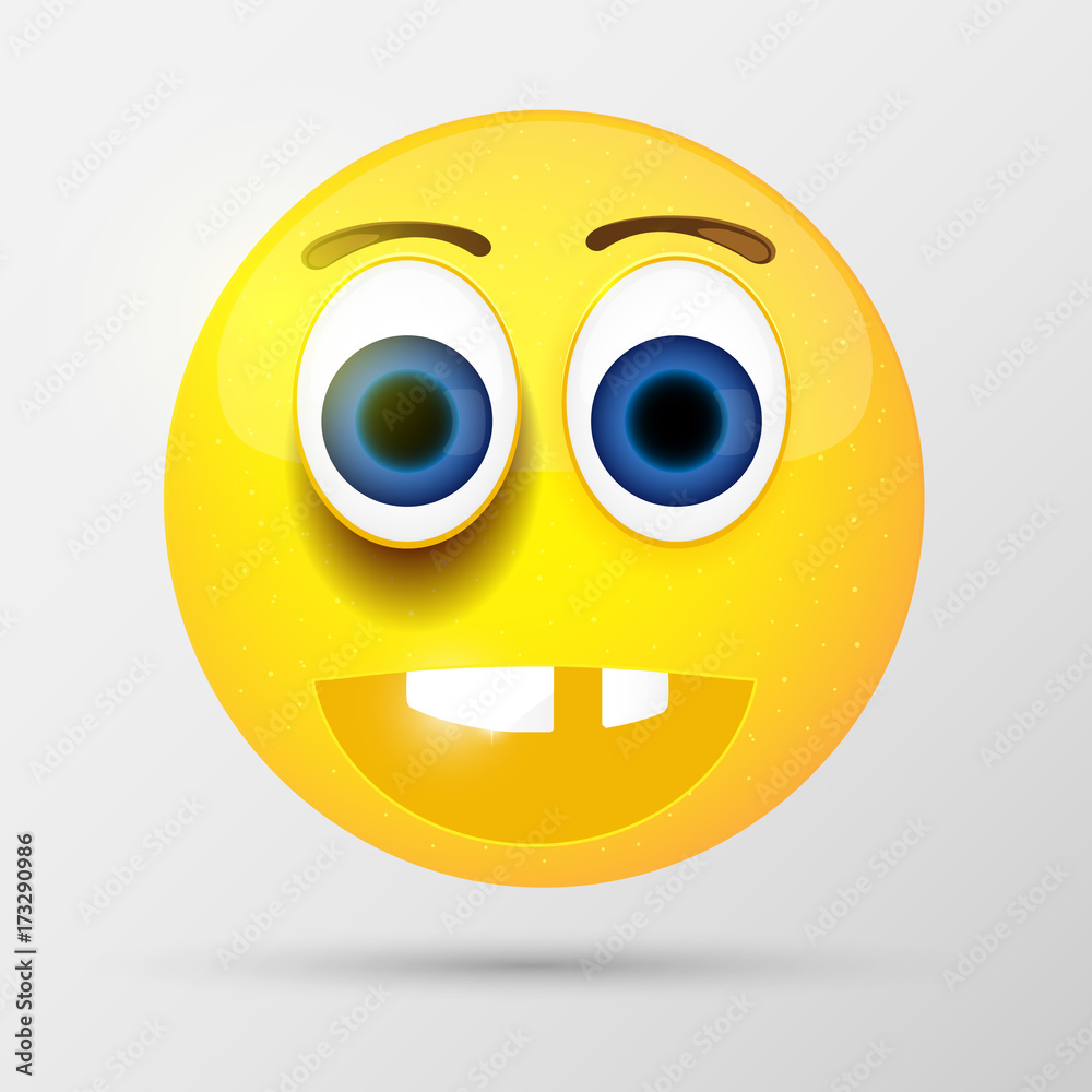 Cute smiling emoticon, emoji, smiley. Cute smiling emoticon, emoji, smiley.