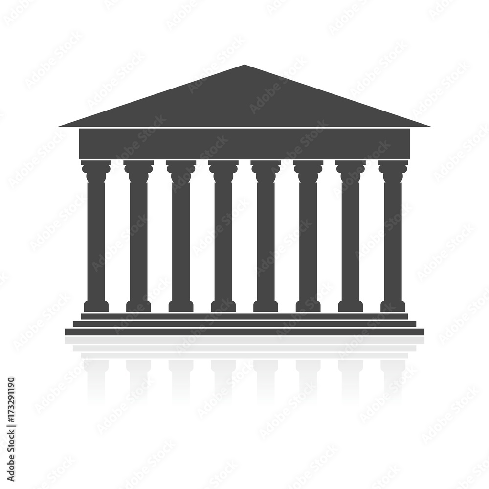Fototapeta premium Bank building icon