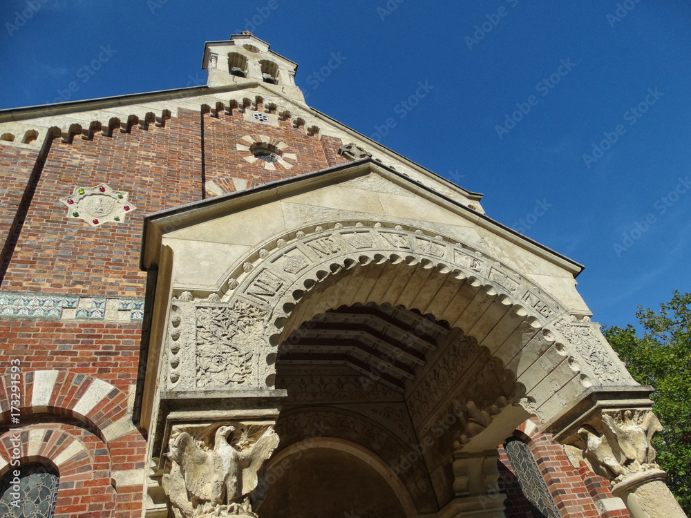 Imperial Chapel Building Door Detail in Biarritz France