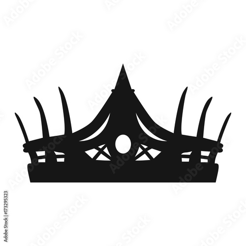 Isolated crown silhouette