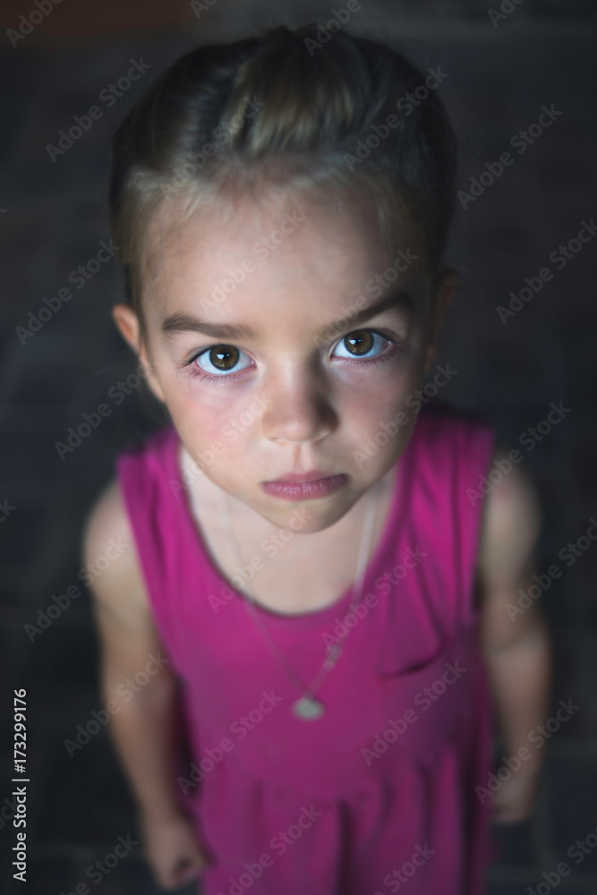 Naklejka premium Portrait of a blonde child