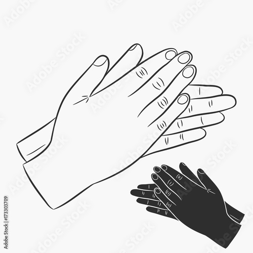 Clapping hands. Applause. Vector illustration.