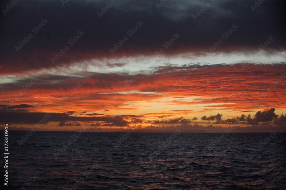 Naklejka premium Hawaii Sunset