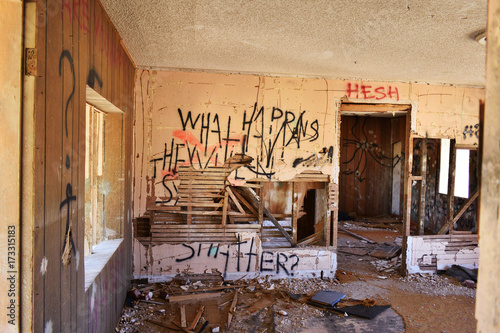Ruined house in the desert