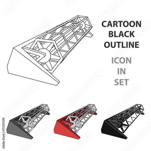 Metal attachment to the tractor for the harvest. Modern agricultural machinery.Agricultural Machinery single icon in cartoon style vector symbol stock illustration.