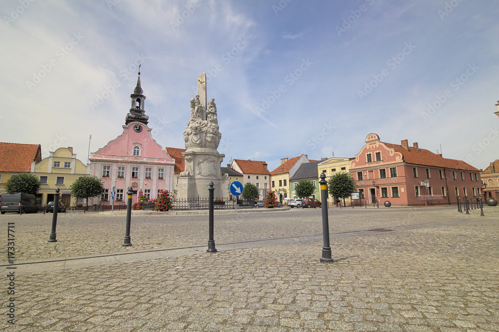 Obraz premium Rydzyna Rynek Główny - Ratusz