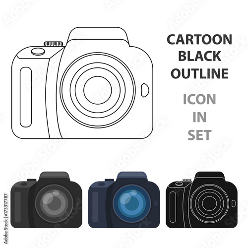 Camera detective. Camera, for shooting the scene, and to commit murder.Detective single icon in cartoon style vector symbol stock illustration.