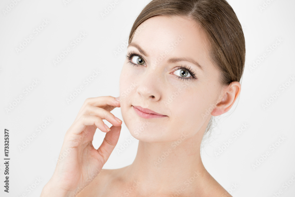 portrait of attractive woman beauty image isolated on white background portrait of attractive woman beauty image isolated on white background