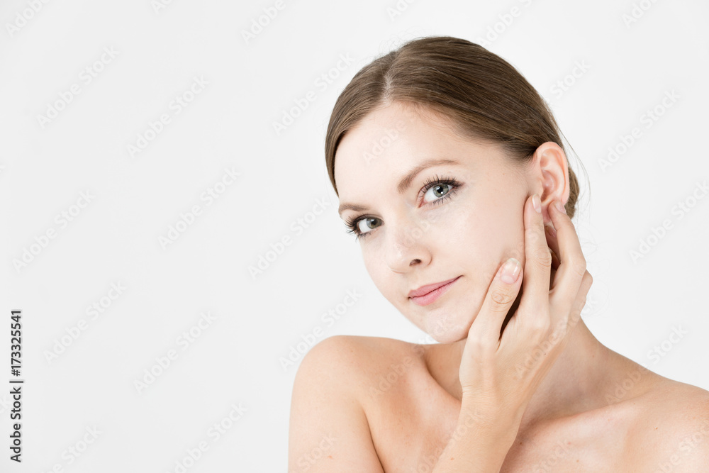 portrait of attractive woman beauty image isolated on white background portrait of attractive woman beauty image isolated on white background
