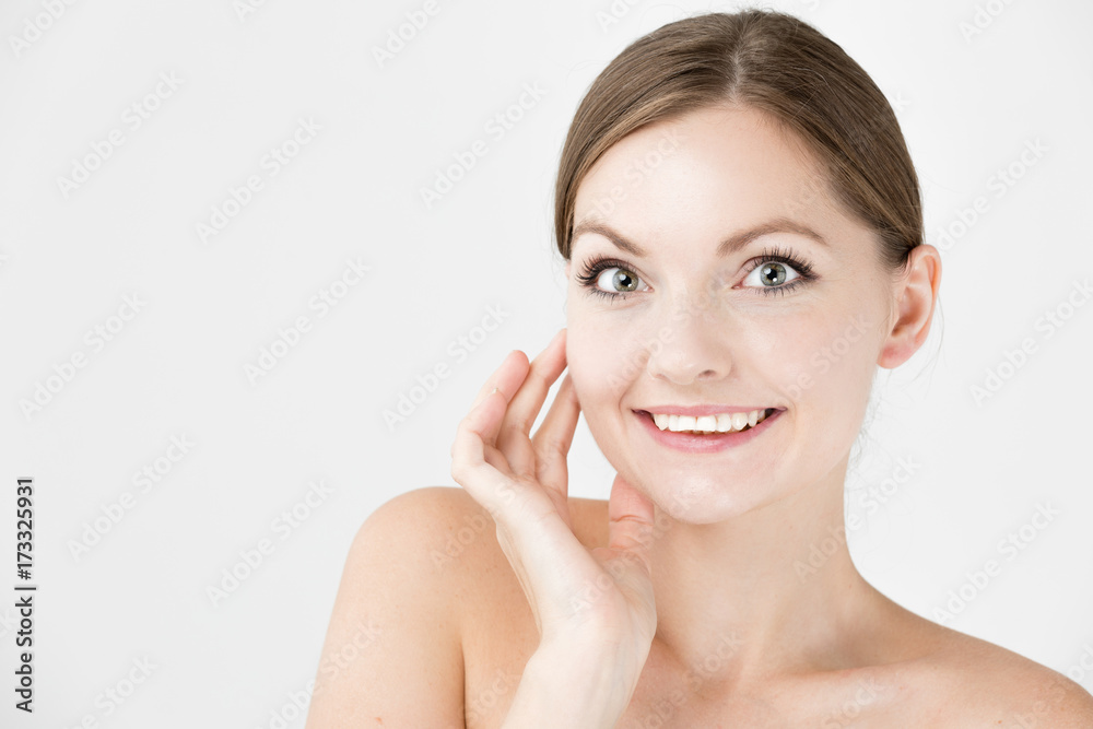 portrait of attractive woman beauty image isolated on white background portrait of attractive woman beauty image isolated on white background