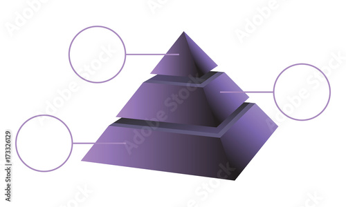Blue layered shaded pyramid vector diagram with labels.