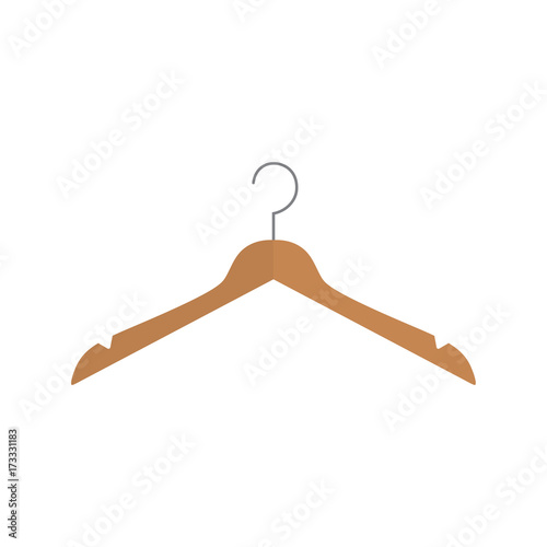 wooden hanger icon- vector illustration