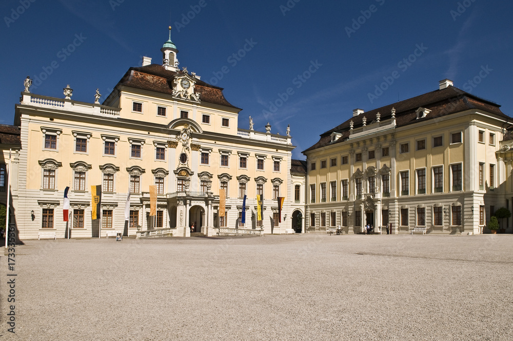 Barockes Residenzschloss Ludwigsburg, erbaut 1704-33 von Herzog Eberhard Ludwig