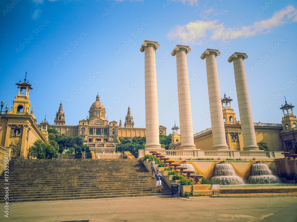 Obraz premium Visiting Barcelona in Spain