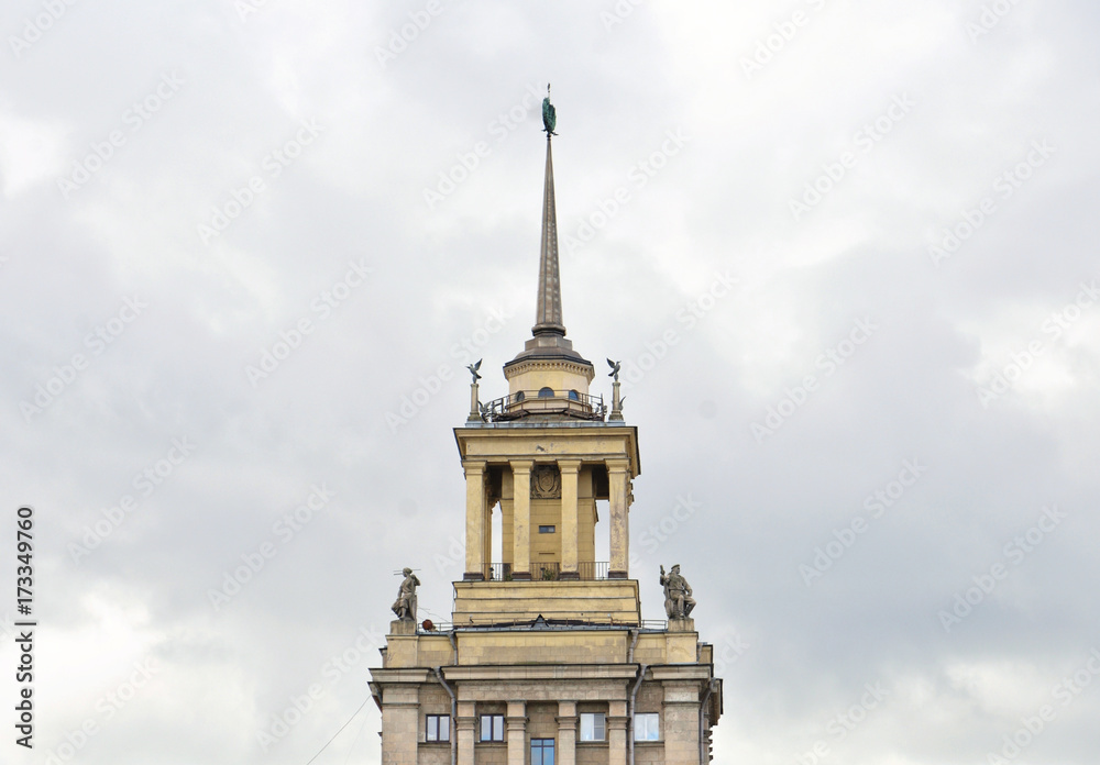 High-rise building in the neoclassical style in Saint Petersburg. High-rise building in the neoclassical style in Saint Petersburg.