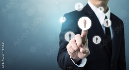 Foto Human resource management and recruitment business concept