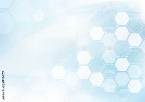 Vector Abstract background hexagons design. science futuristic energy technology. Hi-tech digital concept