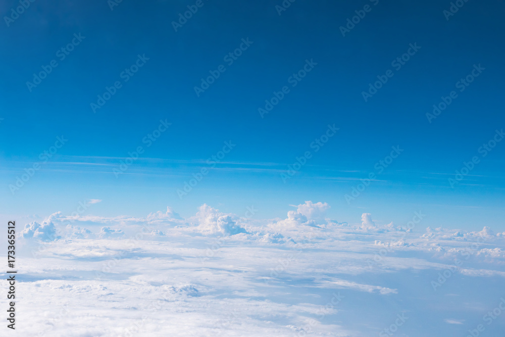 Aerial view of cloud and sky.