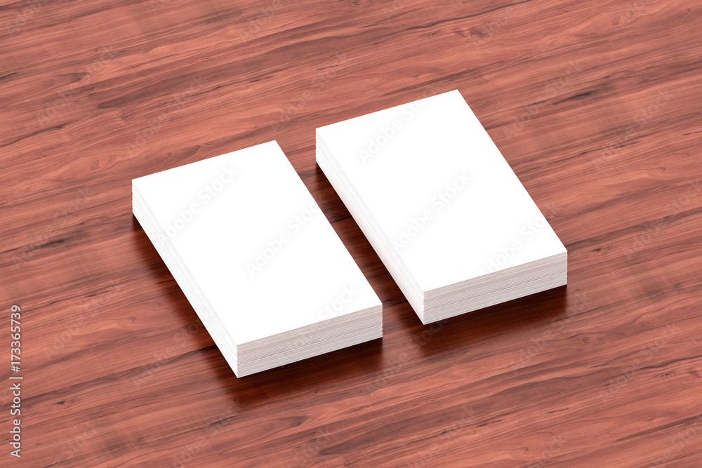 Business cards blank mockup - template, 3D illustration Business cards blank mockup - template, 3D illustration