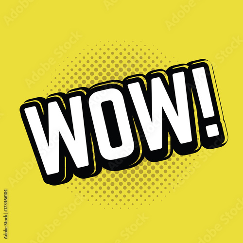 WOW pop art. vector