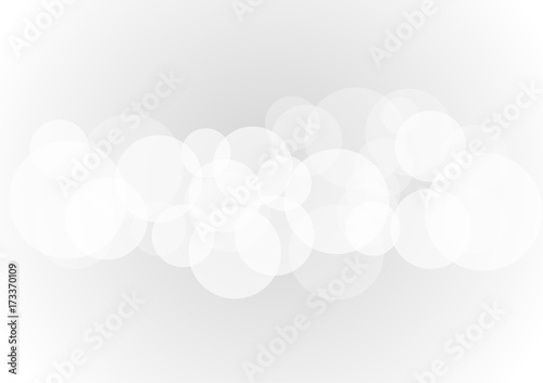 Abstract white transparent circle shapes overlap on gray background, Vector illustration