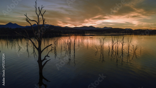 Aerial view of Lake Moogerah in Queensland