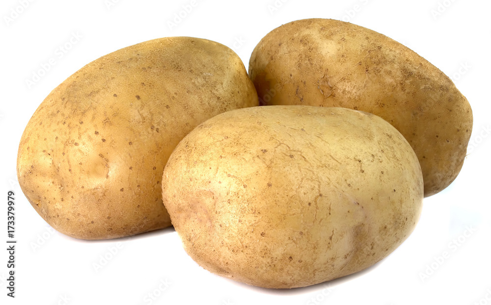 New potato isolated on white background New potato isolated on white background