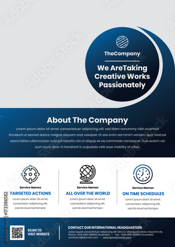 a creative professional A4 Flyer template