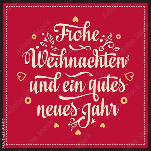 Frohe Weihnacht. Xmas Congratulations in Germany