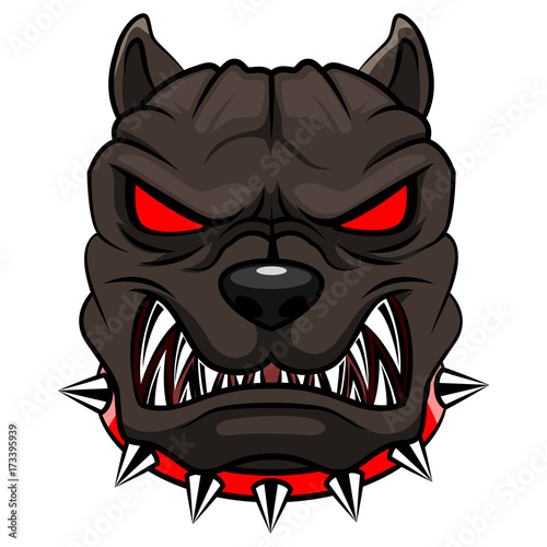 Angry dog mascot cartoon. Vector illustration