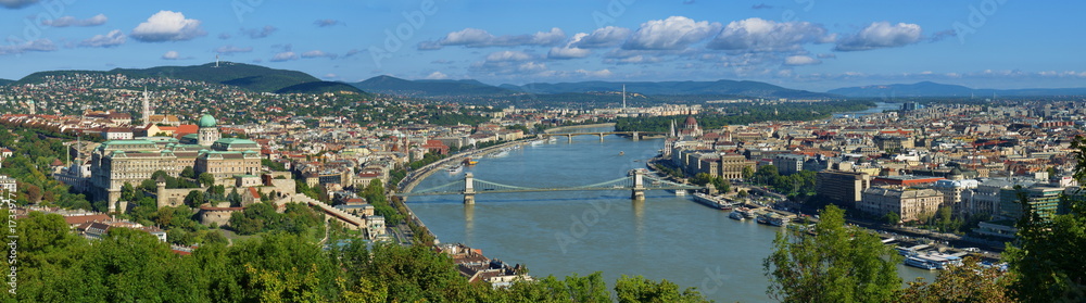 Budapest Panorama, von der Freiheitsstatue gesehen