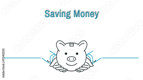 Hands holding piggy bank